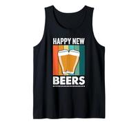 Happy New Beers Funny Adult 2026 Fun Retro Party Celebration Tank Top