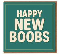 Happy New Boobs Card - Funny Congratulations Card for Cosmetic Surgery, Cheeky Celebration for Her