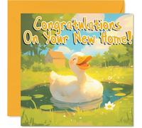 Happy New Home Card for Women and Men, Duck