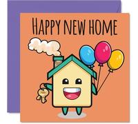 Happy New Home Card - Congrats Moving House Cards, Housewarming Congratulations New House Cards, 145mm Welcome Greeting Cards for Family Friends