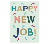 Happy New Job Confetti-Tastic Fun! New Job Contemporary Greeting Card ELML078