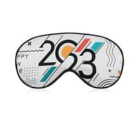 Happy New Year 2023 Sleep Masks Eye Cover Blackout with Adjustable Elastic Strap Night Blindfold for Women Men Yoga Travel Nap