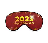 Happy New Year 2023 Sleep Masks Eye Cover Blackout with Adjustable Elastic Strap Night Blindfold for Women Men Yoga Travel Nap