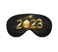 Happy New Year 2023 Sleep Masks Eye Cover Blackout with Adjustable Elastic Strap Night Blindfold for Women Men Yoga Travel Nap