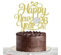 Happy New Year 2026 Cake Topper, Farewell to 2025 and Welcome 2026 Party Decor, New Year's Eve,Christmas,Happy Holidays Party Decoration