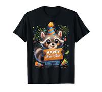 Happy New Year 2026 Raccoon Party Hat New Years Eve Party T-Shirt