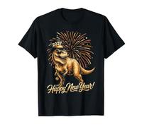 Happy New Year 2027 Dinosaur Funny T-Rex Tee for Teens Kids T-Shirt