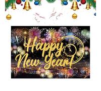 Happy New Year Backdrop,2D Print Golden Balloons Wall Background | 39x59in New Year Party Decorations 2026 | for Photography, Holiday Party, Birthday, Studio Props, Patio, Indoor, Home, Apartment