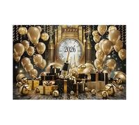 Happy New Year Banner Backdrop 2026, With Elegant Gold 2026 Design, 210x150cm, Spring Festival Banner, Party Wall Sign Decor, Lightweight And Foldable Design, For Year-end Countdown