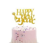 Happy New Year Cake Toppers Gold Glitter 2025 New Year's Eve Hello 2025 Cheers to 2025 New Year Cake Toppers for New years Winter Festive Holidays Christmas Party Decorations By GotGala