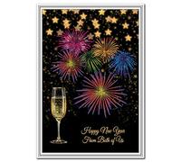 Happy New Year Cards - Family Members Friends - Luxury Quality Greeting Wishes (Both of Us New Year card)