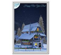 Happy New Year Cards - Family Members Friends - Luxury Quality Greeting Wishes (Dad New Year card)