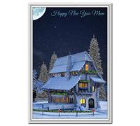 Happy New Year Cards - Family Members Friends - Luxury Quality Greeting Wishes (Mum New Year card)