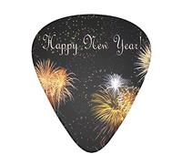Happy New Year Guitar Plectrums Classical Triangle Bass Acoustic And Electric Guitar Plectrums For Guitarists 12 Pieces