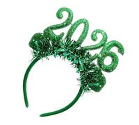 Happy New Year Headband - 2026 Glitter Tinsel Number Tiara | Shimmering Velvet Party Headpiece Decoration | for Women Birthday Events Home Classroom Indoor Holiday Booth
