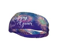 Happy New Year Of 2024 Headbands Sports Sweatband Athletic Exercise Bands Turban Hair Head For Men Women Yoga Fitness