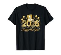 Happy New Year Party 2026 Ballon Family Matching Men Women T-Shirt