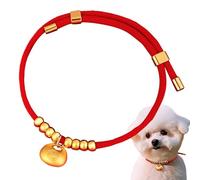 Happy New Year Pet Collar - Polyester & Zinc Alloy | Year of Snake Adjustable Collar with Gold Ingot | Cute Pet Costume, New Ýear Necklace for Cat, Kitten, Puppy, Small Dogs