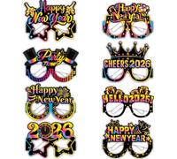 Happy New Year’s Eve Glasses 2026 - Pack Of 16 | New Year’s Eve Party Supplies 2026 | Happy New Year Glasses 2026, Happy New Year Decorations 2026 | New Year’s Glasses, New Year’s Eve Decorations
