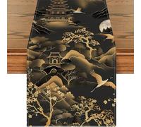 Happy New Years 2025 Tablecloth Snake Zodiacs Table Runner For Winter Kitchen Dining Table Festives Decoration Zodiacs Snake Home Decoration