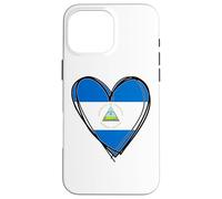 Happy Nicaragua Independence Day 15th Sept Flag Heart Design Case for iPhone 16 Pro Max
