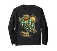Happy Nowruz Persian New Year Iran Map Floral Spring Sabzeh Long Sleeve T-Shirt
