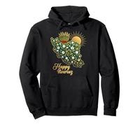 Happy Nowruz Persian New Year Iran Map Floral Spring Sabzeh Pullover Hoodie
