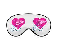 Happy Nurses Week Day Sleep Masks Eye Cover Blackout with Adjustable Elastic Strap Night Blindfold for Women Men Yoga Travel Nap