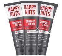 HAPPY NUTS Comfort Cream Deodorant For Men: Anti-Chafing Sweat Defense, Odor Control, Aluminum-Free Mens Deodorant & Hygiene Products for Men's Private Parts 3.4 oz.(3 Pack, Original)