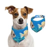Happy Ocean Holiday Dog Bandanas-Washable Dog Kerchief for Small to Large Pet Scarf for Girl Or Boy, Pet Accessories