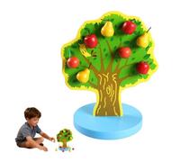 Happy Orchard Magnetic Apple Tree - Wooden Educational Toy for Toddlers & Preschoolers, Fruit Sorting Game with Magnetic Apples and Pears, Ideal for Early Learning， Skills Development