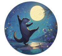 Happy Otters Dance Under The Full Moon Rätsel Für Erwachsene || 1000pcs (67.5x67.5cm) Puzzles Lernspiele Home Decor Puzzles
