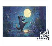 Happy Otters Dance Under The Full Moon Rätsel Für Erwachsene || 1000pcs (75x50cm) Puzzles Lernspiele Home Decor Puzzles