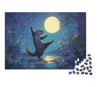 Happy Otters Dance Under The Full MoonJigsaw Puzzles 1000 Pieces for Adults Puzzle Educational Games