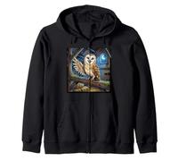 Happy Owl in the Barn Zip Hoodie