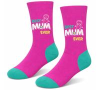 Happy Pairs Mum Socks Womens Novelty Socks Size 4-8 Birthday Gift Best Mum Ever Gift from Daughter Son Stocking Filler Present
