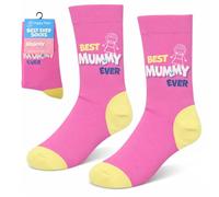 Happy Pairs Mummy Socks Womens Novelty Socks Size 4-8 Birthday Gift Best Mummy Ever Gift from Daughter Son Stocking Filler Present