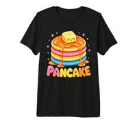 Happy Pancake Stack Cute Kawaii Breakfast Pancake Premium T-Shirt