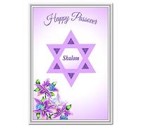 Happy Passover Cards - Wishes and Greeting - Celebrate Pesach Jewish feast and Festival of Freedom - Creative Designs - Modern & Traditional - Spring - Blank inside to write own message