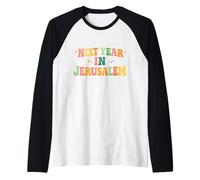 Happy Passover Next Year in Jerusalem Jewish Pesach Seder Raglan Baseball Tee