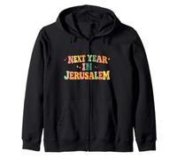 Happy Passover Next Year In Jerusalem Jewish Pesach Seder Zip Hoodie