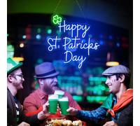 Happy Patrick Day Neon Sign Happy St Patrick Day Signs Saint Patrick Day St Patrick Decor Irish Shamrock Sign Saint Patricks Day Decor