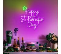 Happy Patrick Day Neon Sign Happy St Patrick Day Signs Saint Patrick Day St Patrick Decor Irish Shamrock Sign Saint Patricks Day Decor