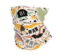 Happy Pattern With Dinosaurs Colourful Windproof Face Cover Non-Slip Face Shield Headband For Yoga Women Workout