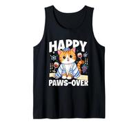 Happy Paws-Over - Pesach Jewish Holiday Passover Cat Lover Tank Top