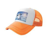 Happy Penguin. Adult Mesh Baseball Cap Unisex Breathable Hat For Outdoor Sports Sun Protection Adjustable Headwear Suitable For Jogging Golf Tennis Fishing Hiking Camping Spring Summer Autumn