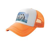 Happy Penguin Adult Mesh Baseball Cap Unisex Breathable Hat For Outdoor Sports Sun Protection Adjustable Headwear Suitable For Jogging Golf Tennis Fishing Hiking Camping Spring Summer Autumn