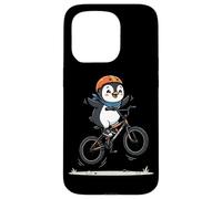 Happy PENGUIN BMX Stunt Rider On Bicycle Case for iPhone 15 Pro