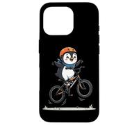 Happy PENGUIN BMX Stunt Rider On Bicycle Case for iPhone 16 Pro