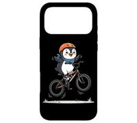 Happy PENGUIN BMX Stunt Rider On Bicycle Case for iPhone 17 Pro Max